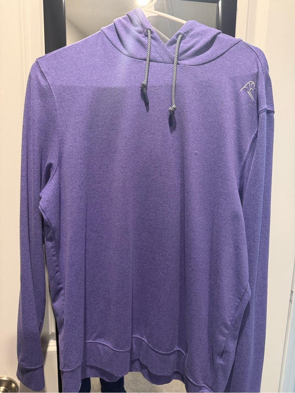 NWT Rhoback Men's Purple "The Poe" Hooded Long-Sleeve Shirt
